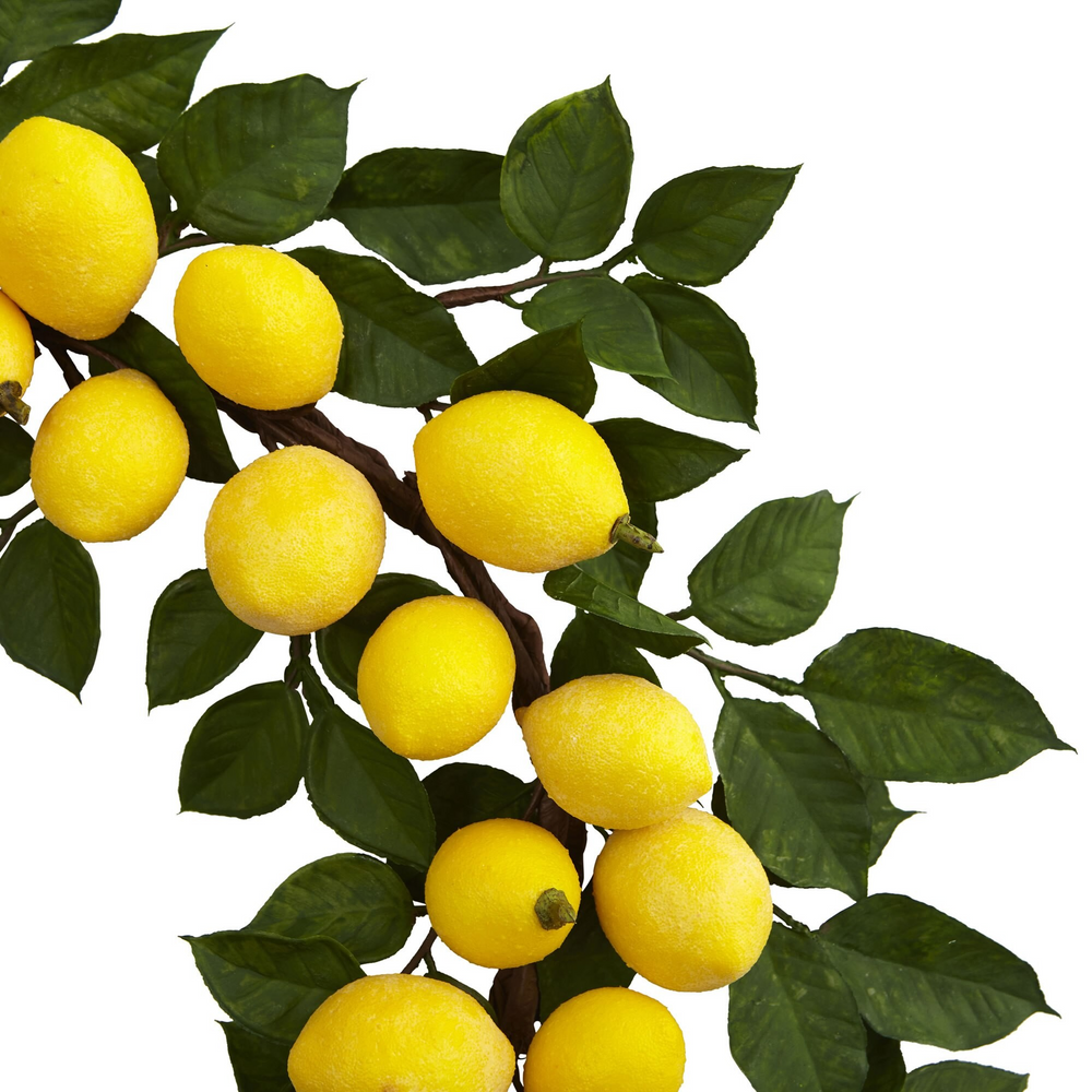 24” Lemon Wreath Zoomed