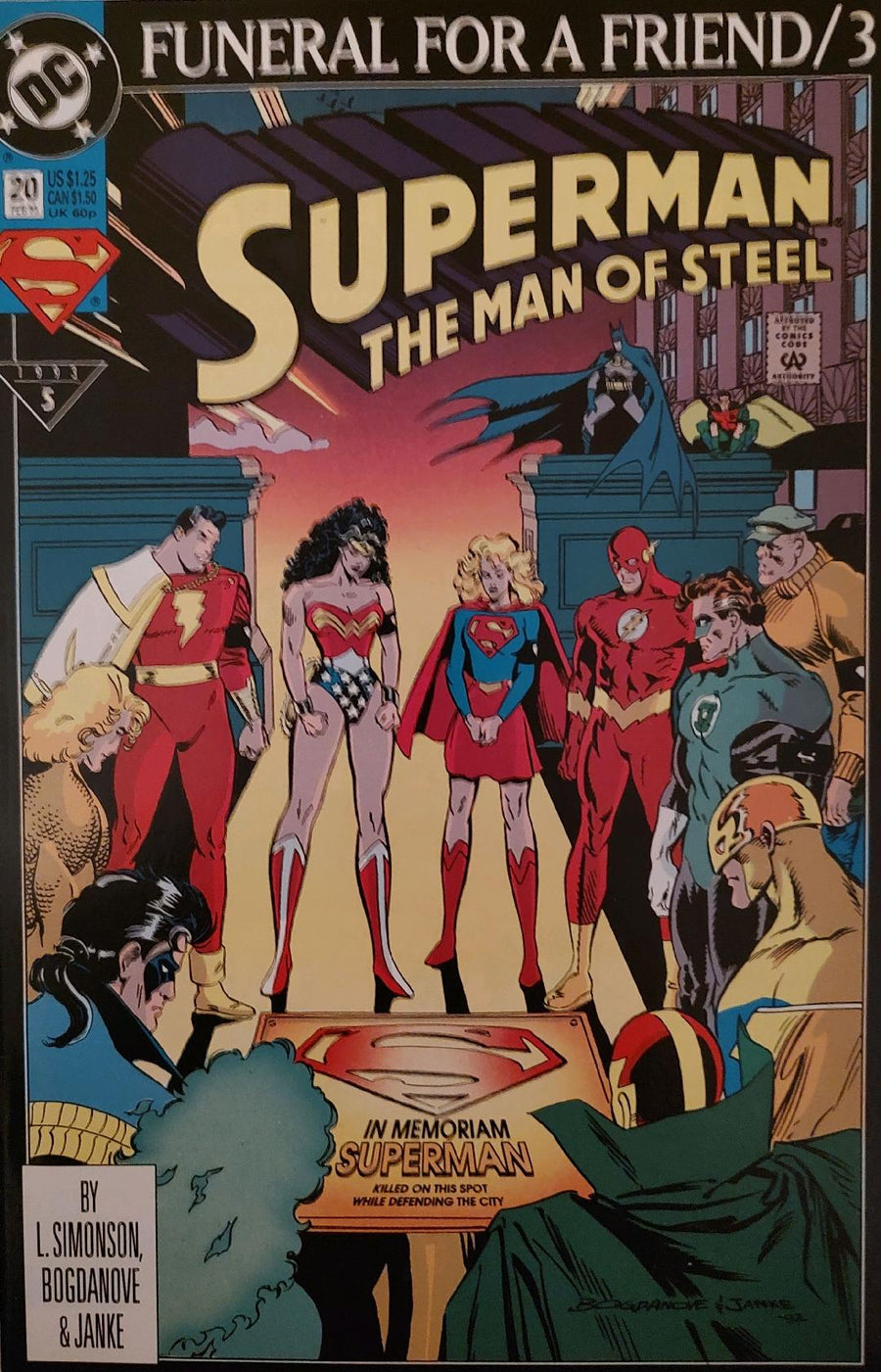 Superman The Man of Steel #20 Comic Book Cover
