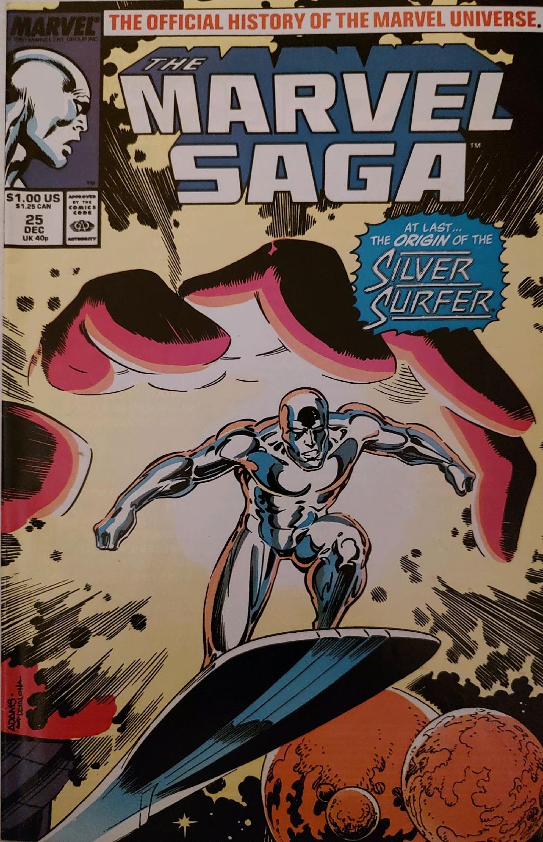 The Marvel Saga #25 Silver Surfer Origin Comic Book Cover