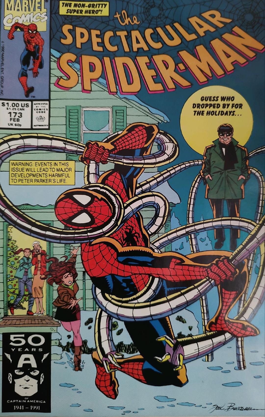 The Spectacular Spiderman #173 Comic Book Cover
