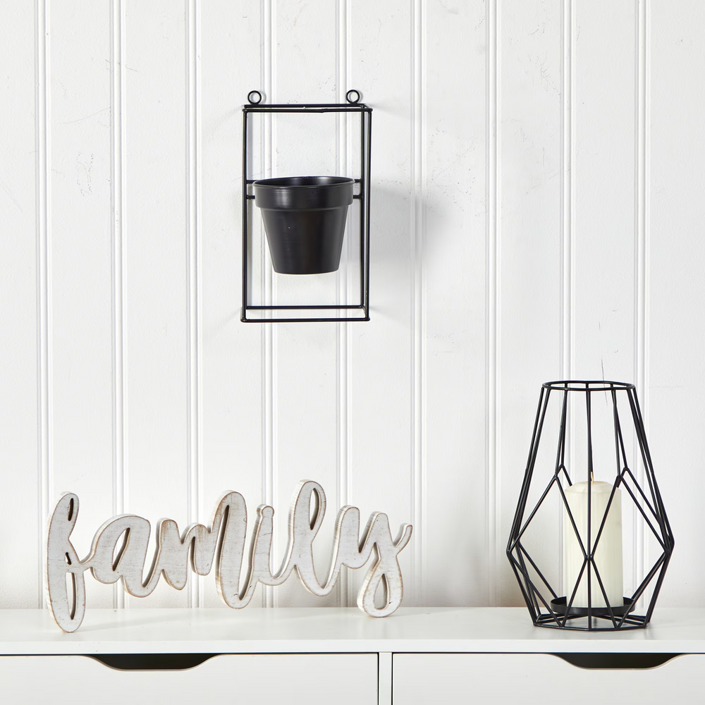 11” Decorative Wall Planter on Wall.