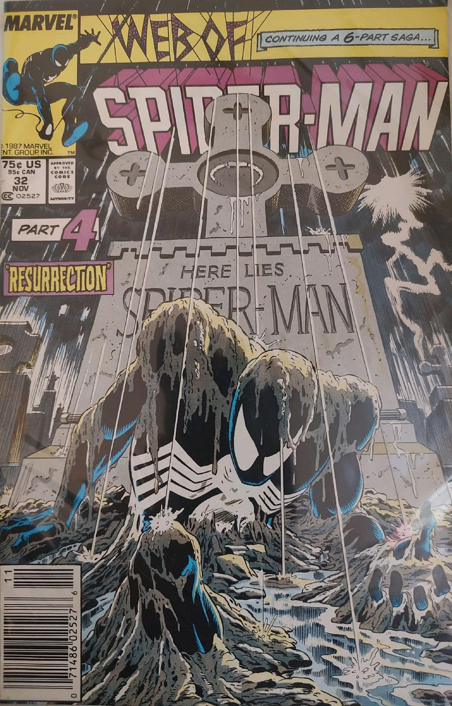 Web of Spiderman #32 Comic Book Cover