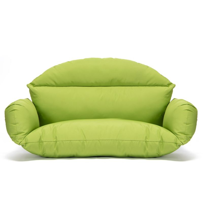 LeisureMod Hanging 2 Person Egg Swing Cushion Light Green