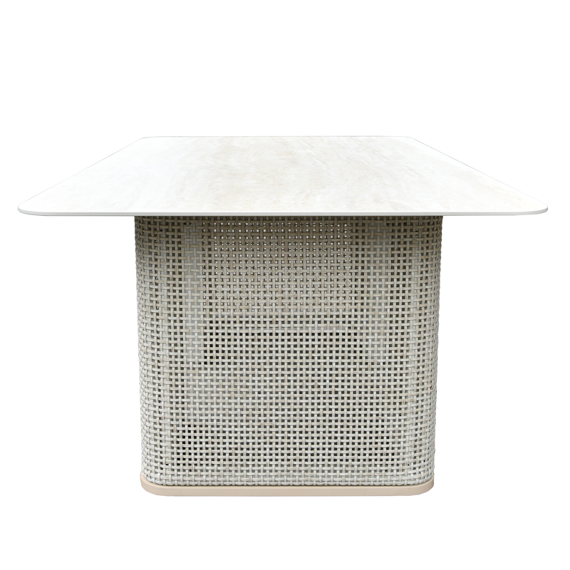 LeisureMod 4-Piece Conversation Set with Coffee Table, Sofa, and 2 Accent Chairs in Taupe Arvin Collection Taupe Table.