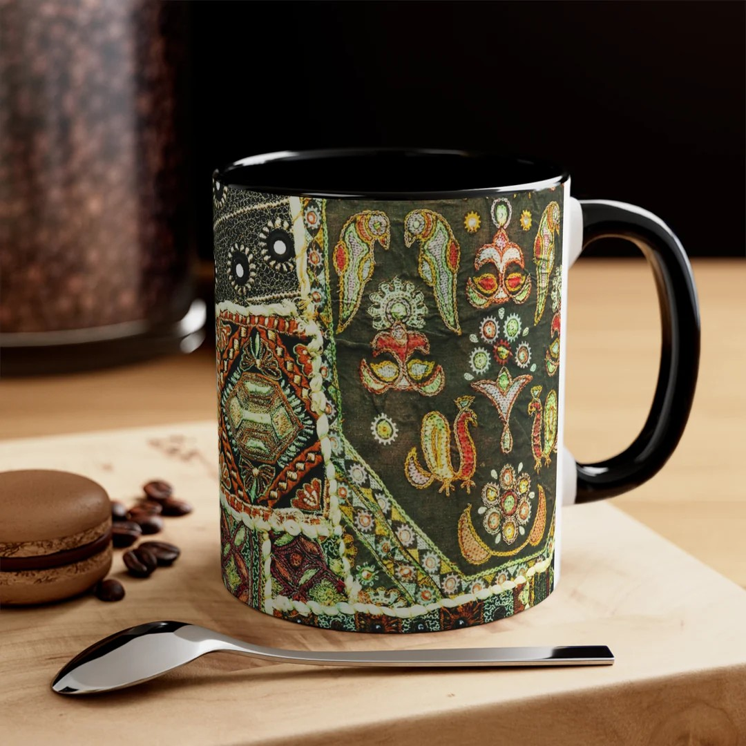 Indian Patchwork Accent Coffee Mug