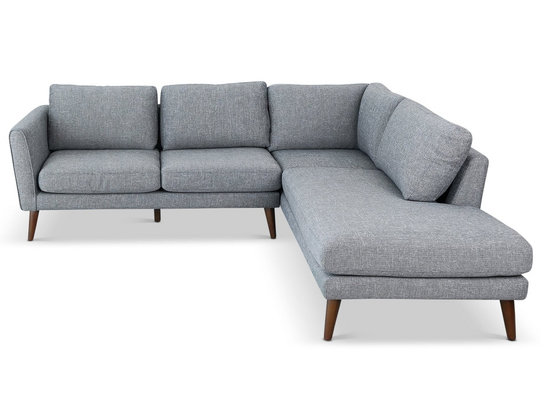 Benson Grey Sectional Sofa Right Facing Chaise