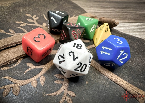 Nostalgia Opaque GM & Beginner Player Polyhedral 7-Die Set
