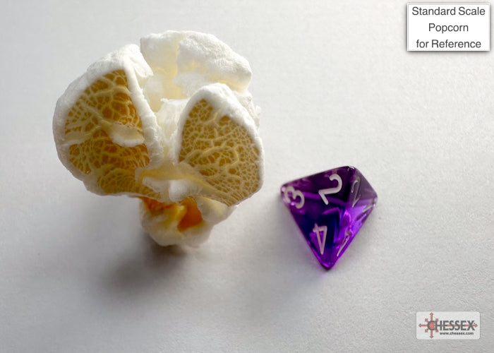 Translucent Purple/white Mini-Polyhedral 7-Die Set (Mini Poly Release 3)