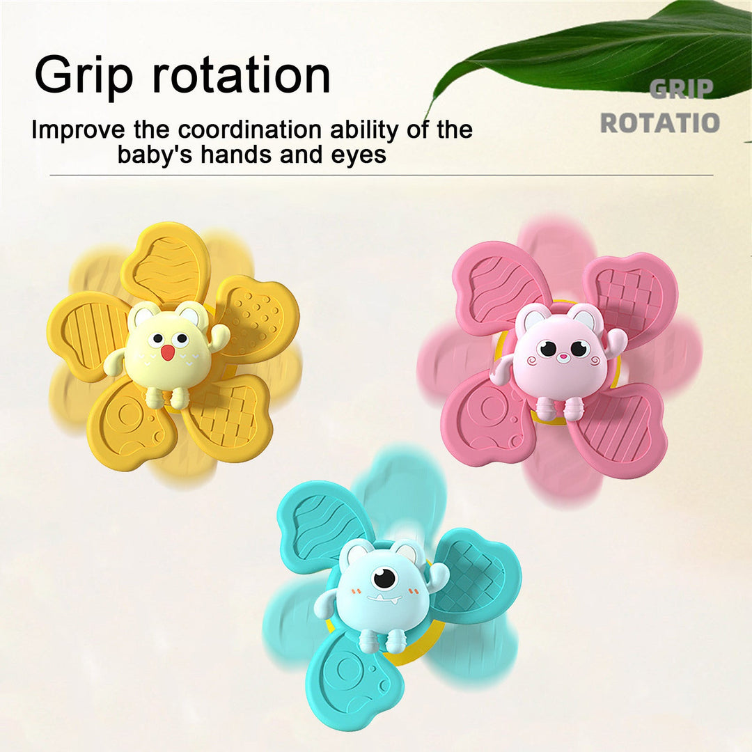Baby Bath Spinning Top Toy – Suction Cup Spinner with Music and Animal Designs