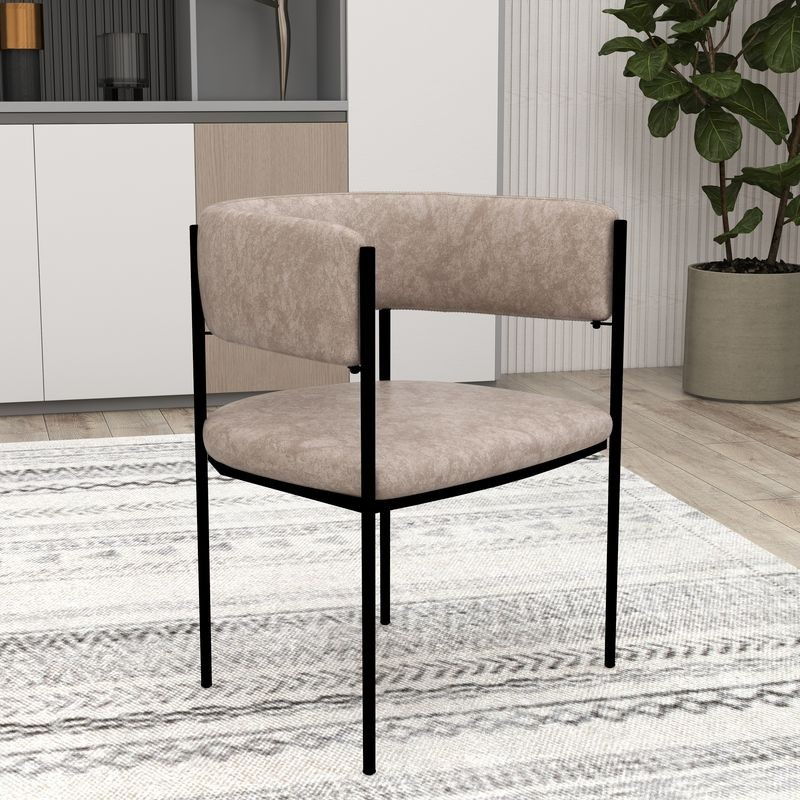 LeisureMod Cyril Collection Modern Chair in Aged Grey with Background.