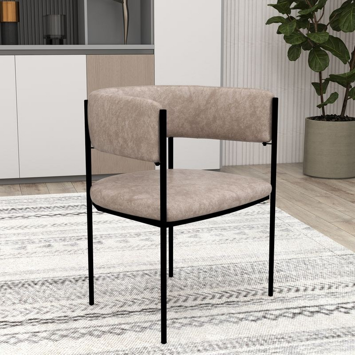 LeisureMod Cyril Collection Modern Chair in Aged Grey with Background.