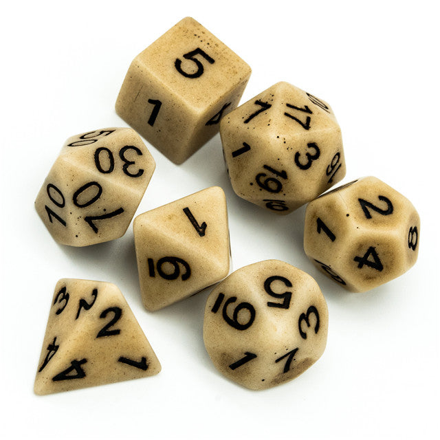 Brown Imitation Stone DND Dice RPG Resin Dice (46g)