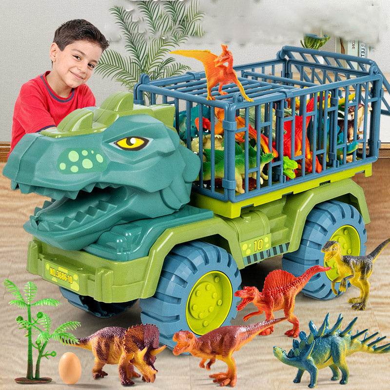 Dinosaur Transporter Children's Toy Set Tyrannosaurus Rex  Car Solid Dinosaur Fall Resistant