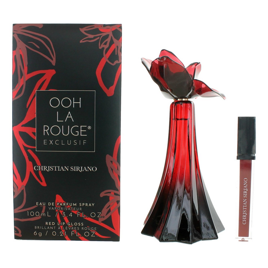 Ooh La Rouge Exclusif by Christian Siriano, 3.4oz. EDP Spray for Women with Lip Gloss