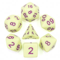 Eggshell Rose 7-Dice Set