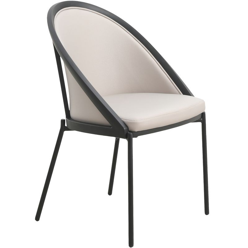LeisureMod Urbane Collection Modern Dining Chair in Taupe