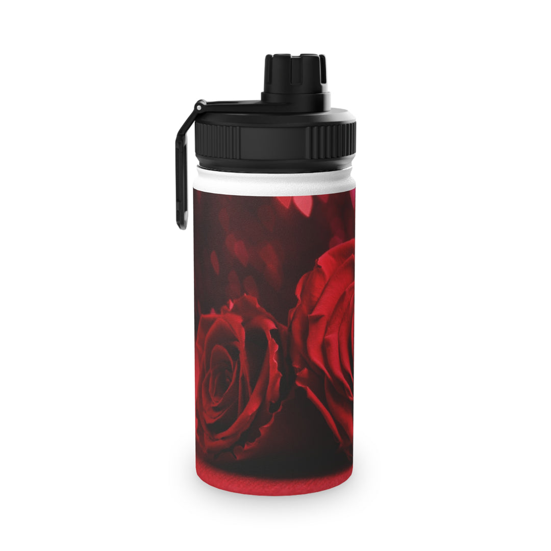 Roses Stainless Steel Water Bottle, Sports Lid