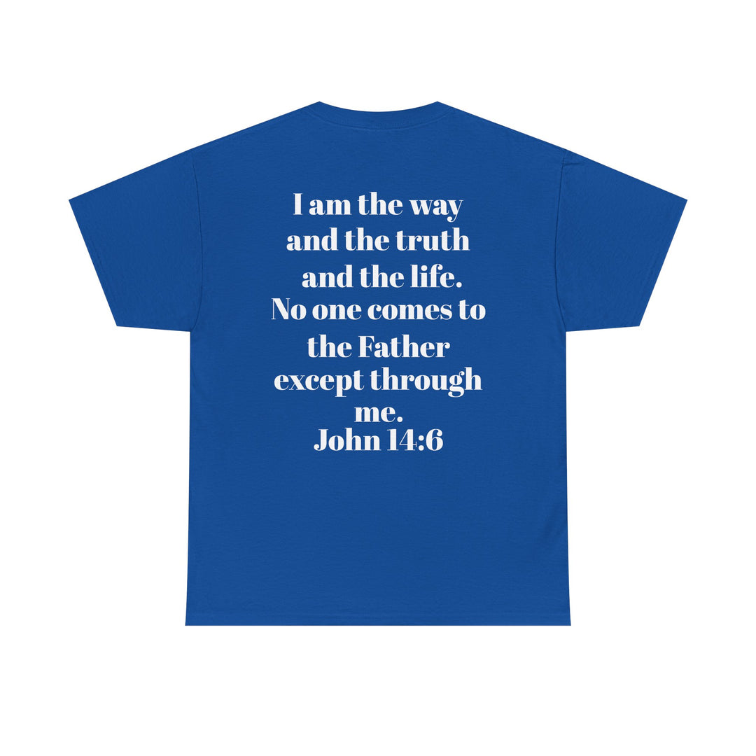 Protectors of the Word Christian T-Shirt No Sleeve Design — 'Victory' Knight Design with John 14:6 Scripture