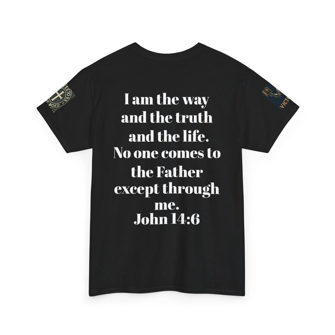 Protectors of the Word Premium Christian T-Shirt — 'Victory' Knight Design with John 14:6 Scripture