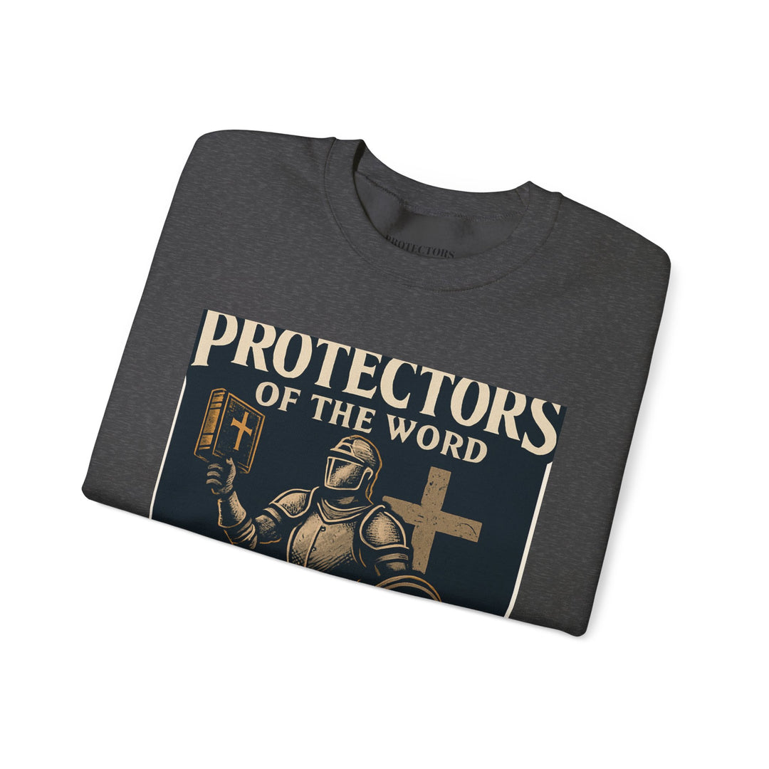 Knight Shield Crewneck Sweatshirt — "Protectors of the Word Victory"