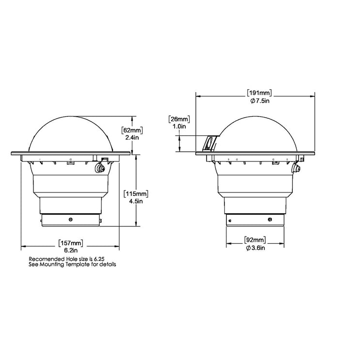 Ritchie SS-5000 SuperSport Compass - Flush Mount - Black [SS-5000]