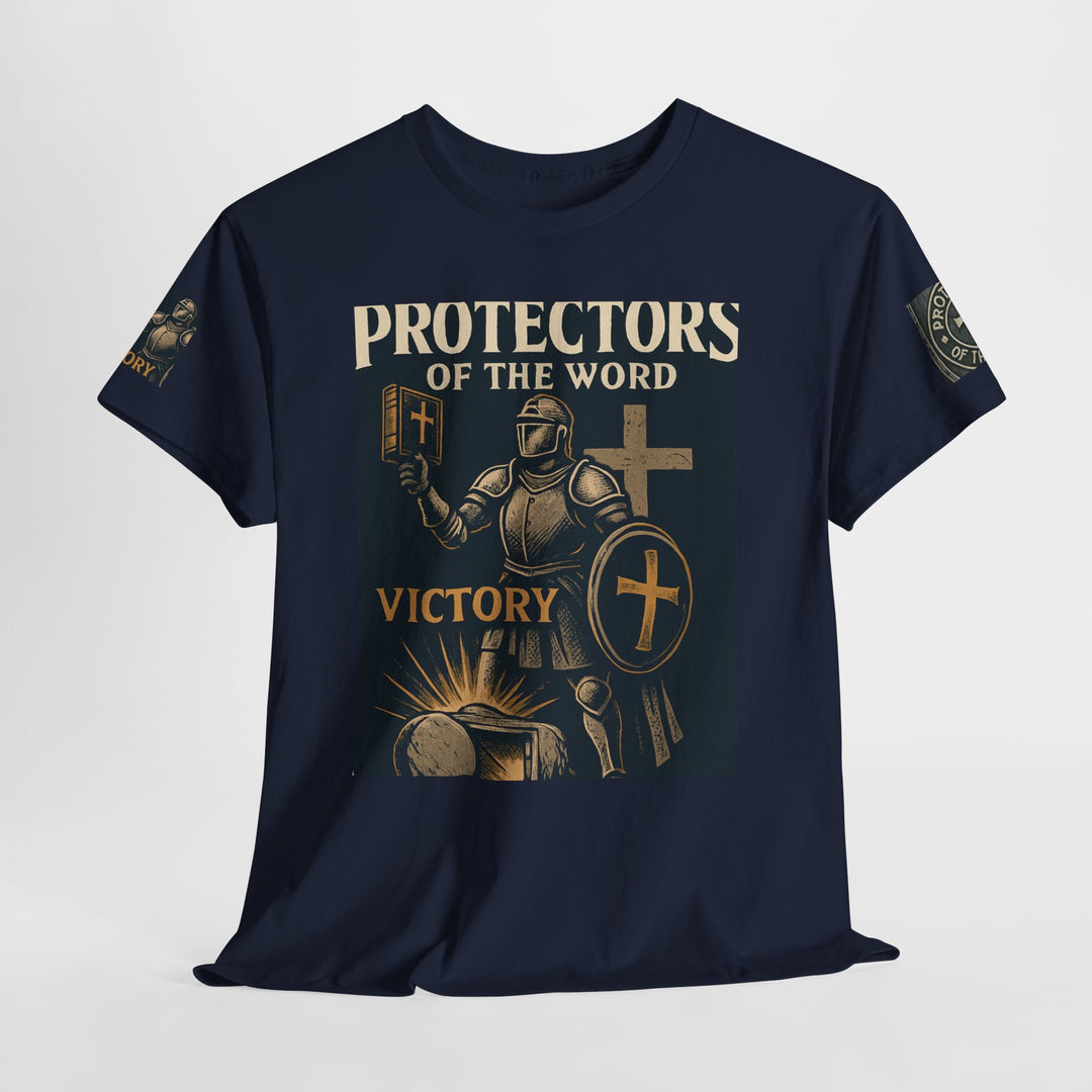 Protectors of the Word Premium Christian T-Shirt — 'Victory' Knight Design with John 14:6 Scripture