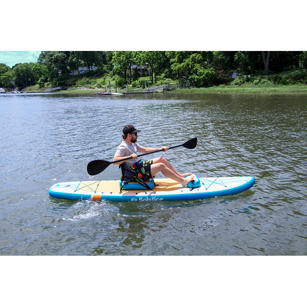 Solstice Watersports 10'6" Rambler Inflatable Stand-Up Paddleboard/Kayak 2-In-1 Kit w/Seat  Convertible Paddle - Orange [36201]