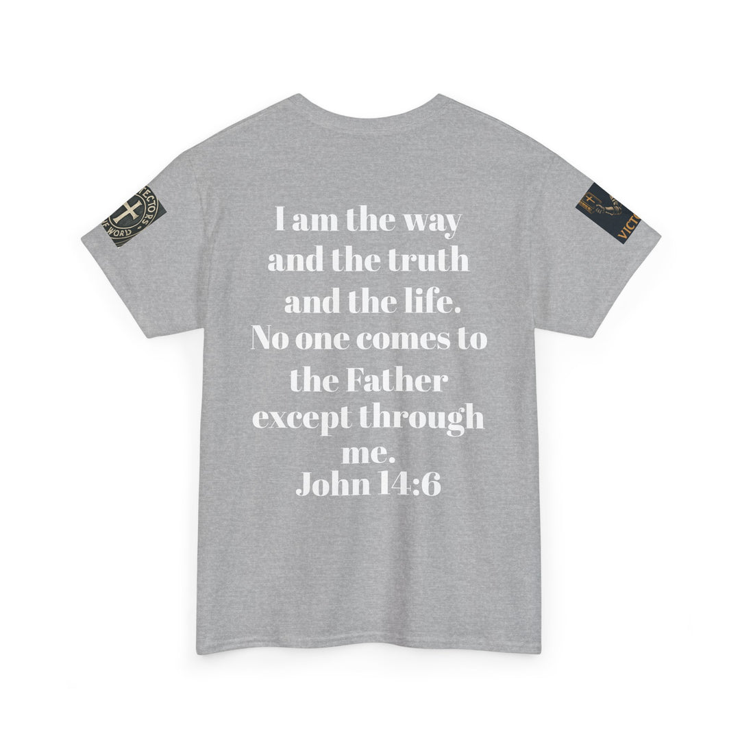 Protectors of the Word Premium Christian T-Shirt — 'Victory' Knight Design with John 14:6 Scripture
