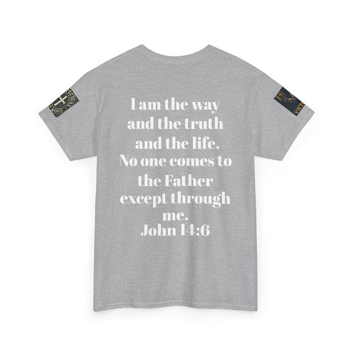Protectors of the Word Premium Christian T-Shirt — 'Victory' Knight Design with John 14:6 Scripture