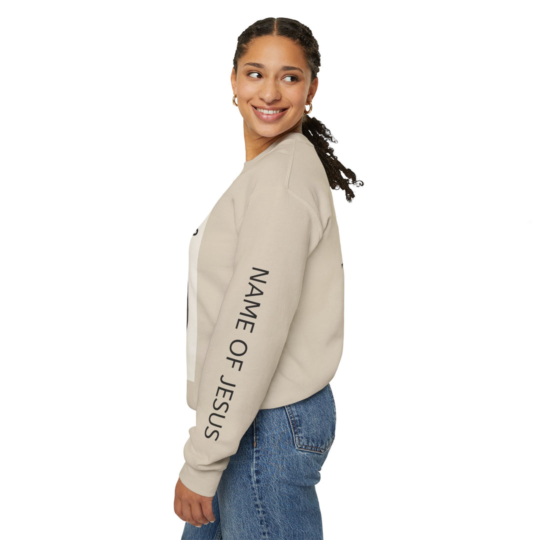 Knight Shield Crewneck Sweatshirt — "Protectors of the Word Jesus Lives"