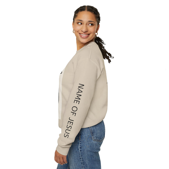 Knight Shield Crewneck Sweatshirt — "Protectors of the Word Jesus Lives"