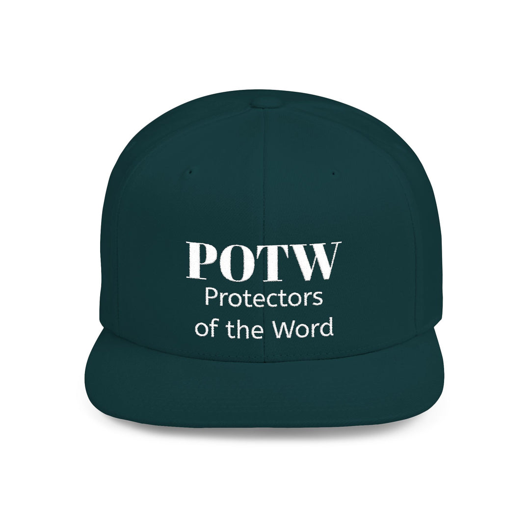 Snapback Hat — POTW 'Protectors of the Word' Logo Flat Bill Cap