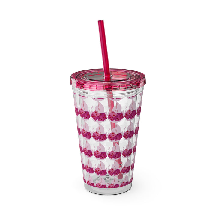 Dice Sunsplash Tumbler with Straw, 16oz