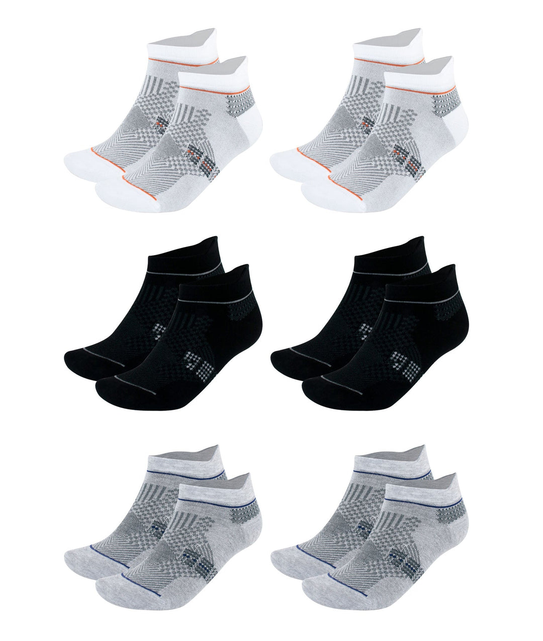 Men's and Women's Bamboo Ankle Socks 6-Pack