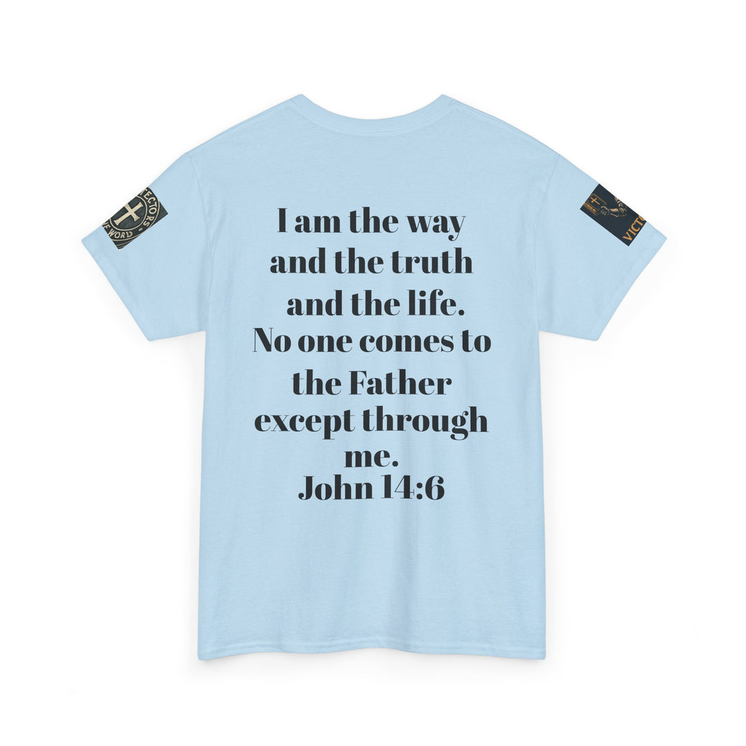 Protectors of the Word Premium Christian T-Shirt — 'Victory' Knight Design with John 14:6 Scripture