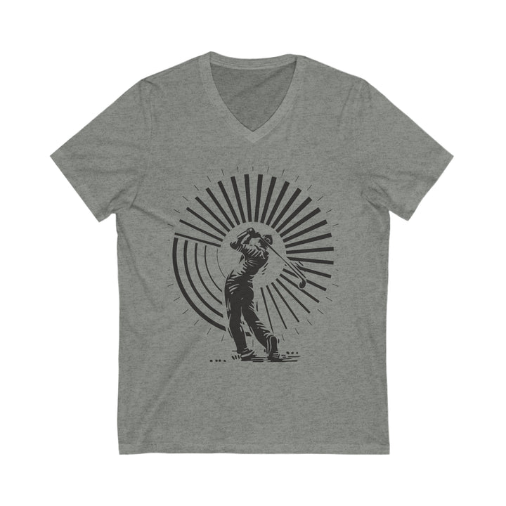 Golf Swing Unisex Jersey Short Sleeve V-Neck Tee