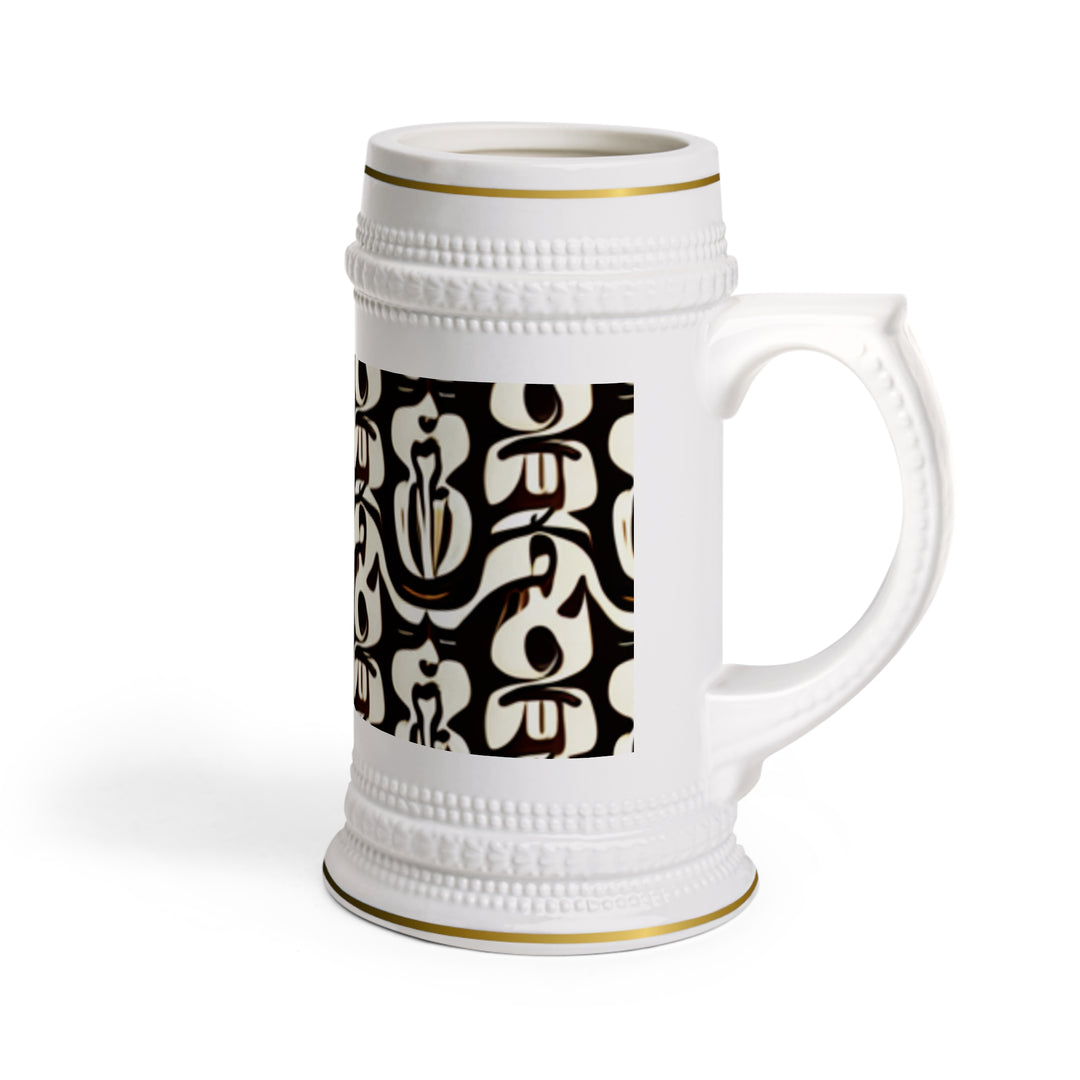 Traditional Pattern Beer Stein Mug