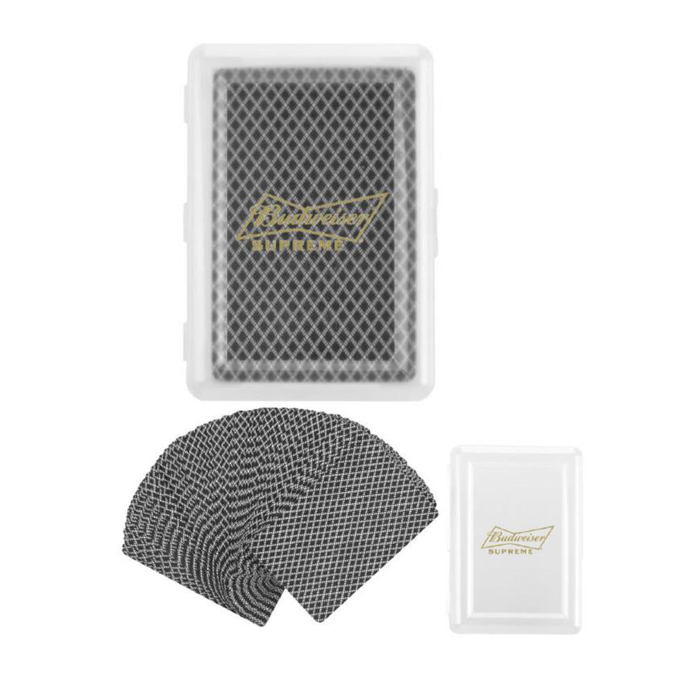 Budweiser Supreme Playing Cards w/Plastic Case Poker Cards Black