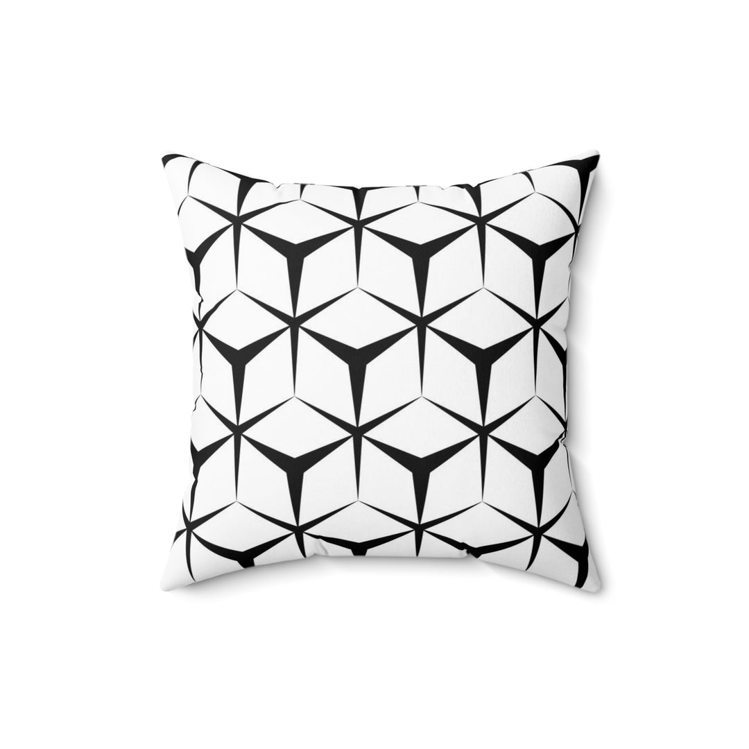 Abstract Hexagon Spun Polyester Square Pillow