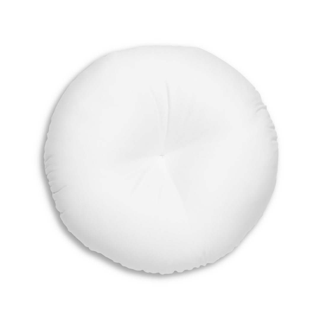 Love You Cat Tufted Floor Pillow, Round