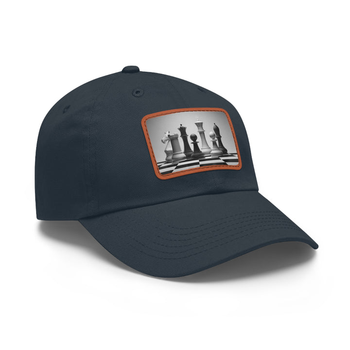 Chess Dad Hat with Leather Patch (Rectangle)