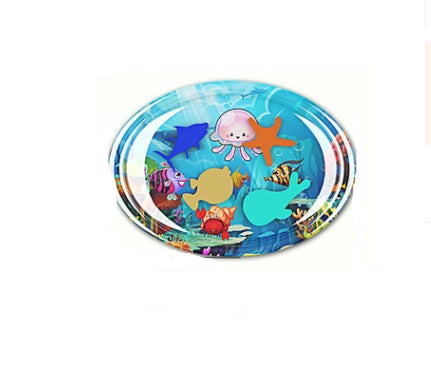 Colorful children's pool with underwater animal design on a white background.