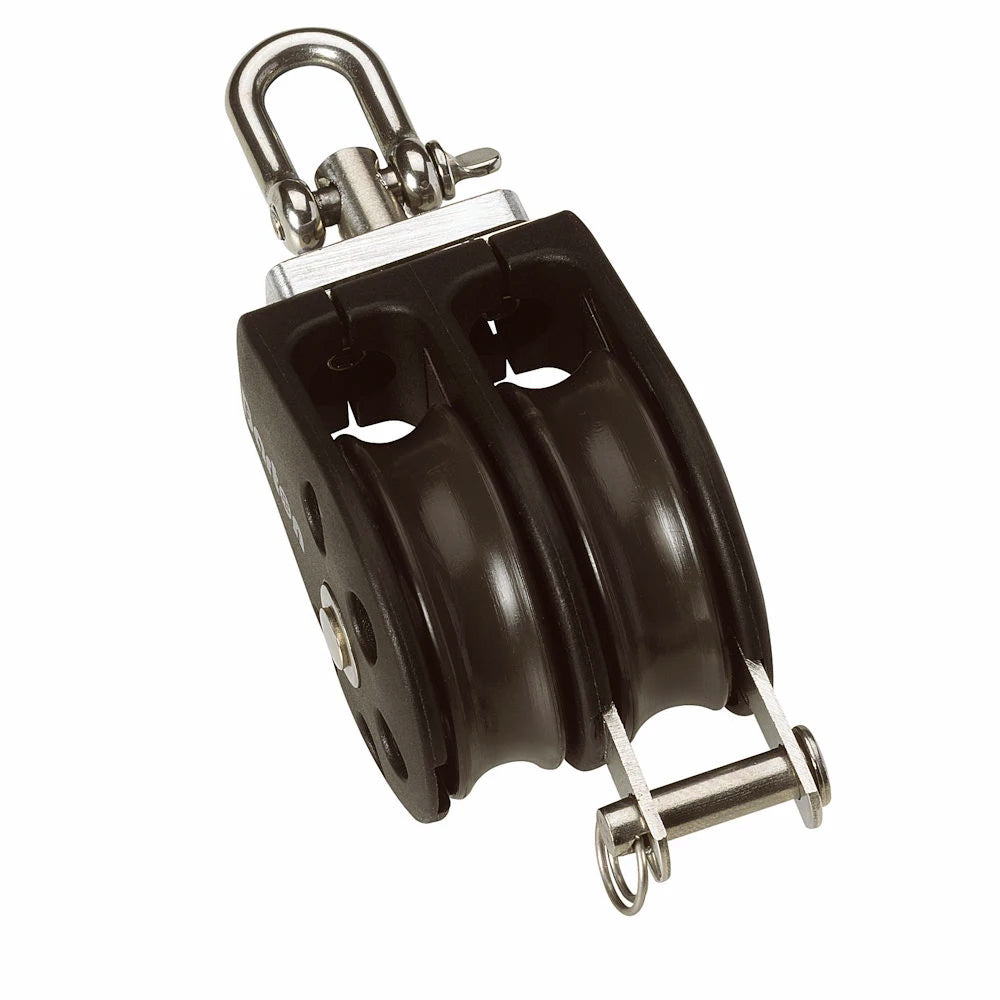 Barton Size 2 35mm Plain Bearing Pulley Block Double Swivel  Becket [N02231]
