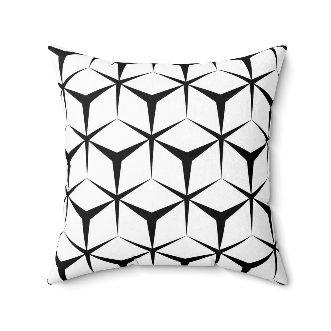 Abstract Hexagon Spun Polyester Square Pillow