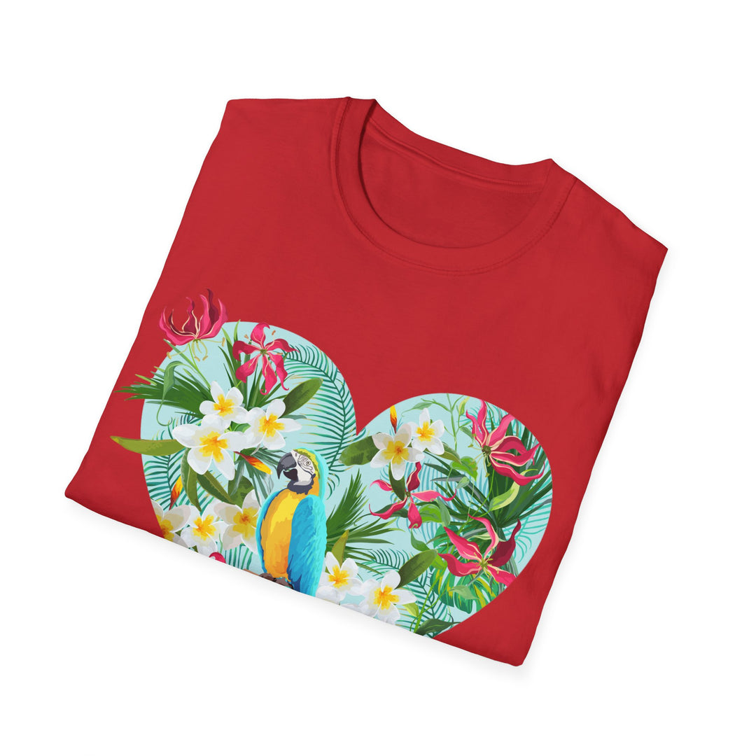 Floral Heart Unisex Softstyle T-Shirt