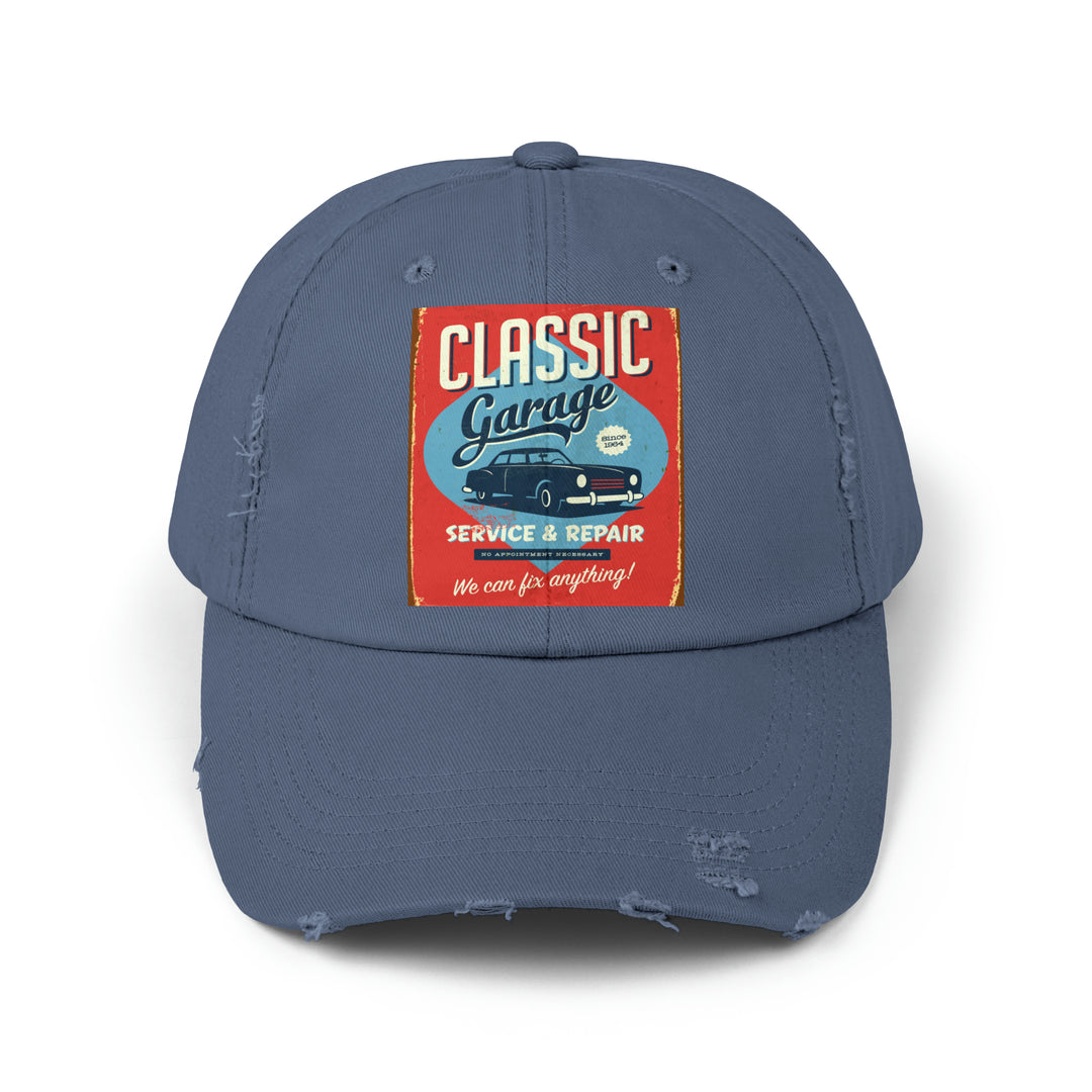 Classic Garage Unisex Distressed Cap