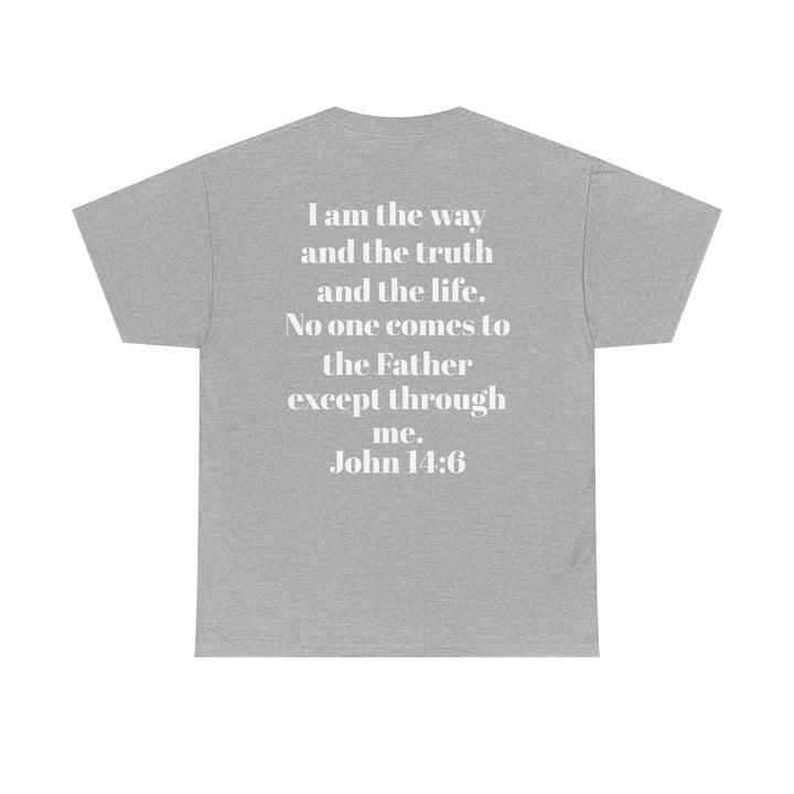 Protectors of the Word Christian T-Shirt No Sleeve Design — 'Victory' Knight Design with John 14:6 Scripture