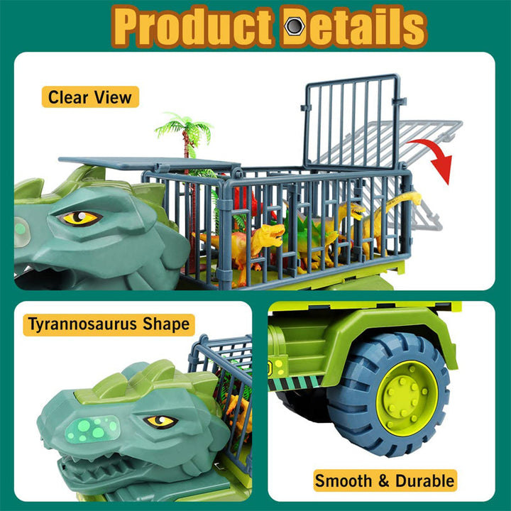 Dinosaur Transporter Children's Toy Set Tyrannosaurus Rex  Car Solid Dinosaur Fall Resistant