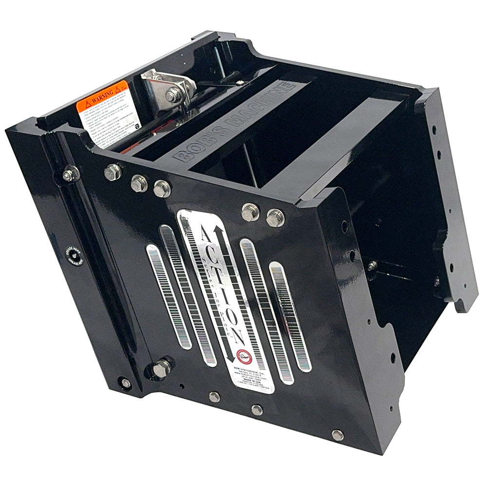 Bob's Machine 16" Setback Action Series Hydraulic Jack Plate - Gloss Black [100-116101P-PCGBLK-NOSPN-NG]