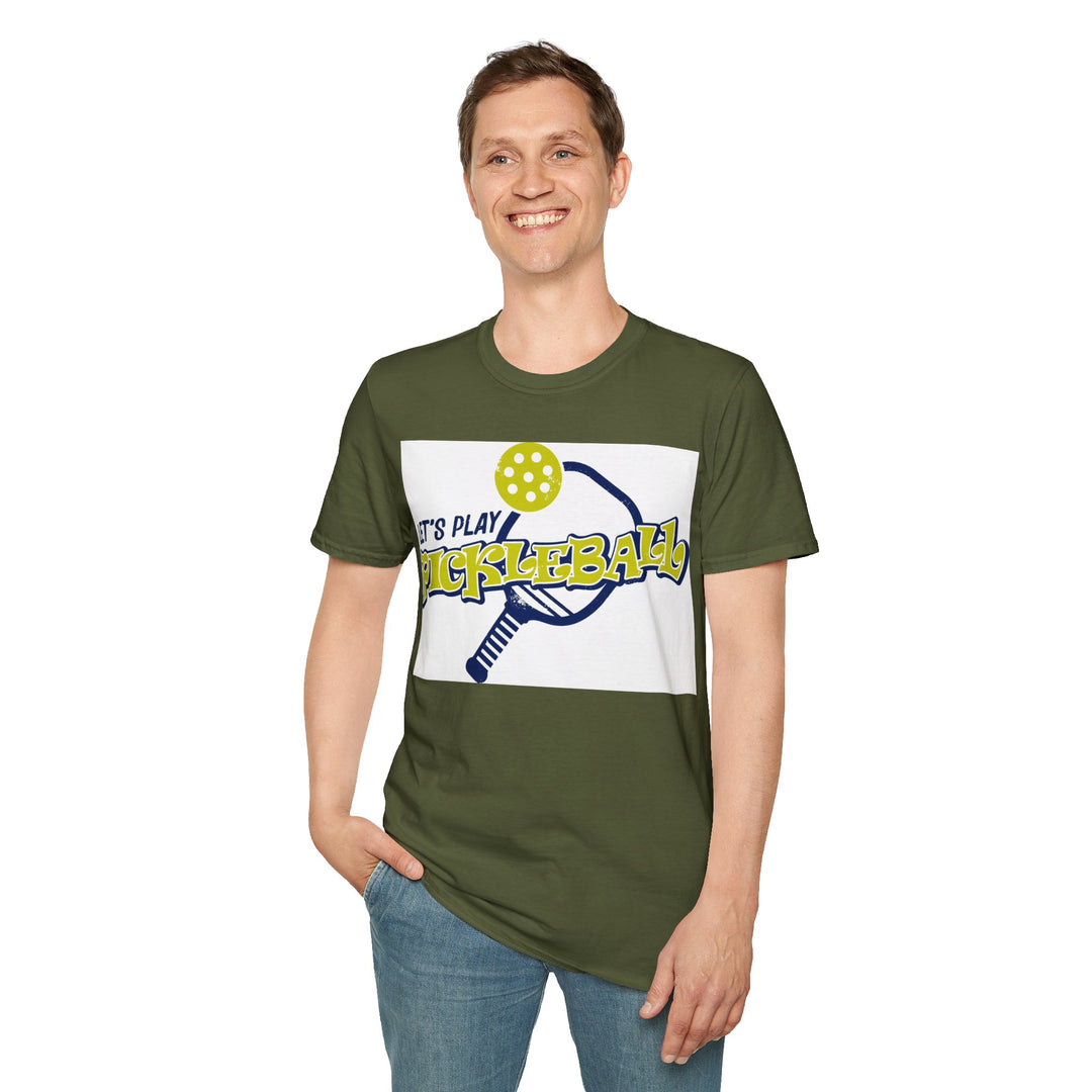 Let's Play PickleBall Unisex Softstyle T-Shirt